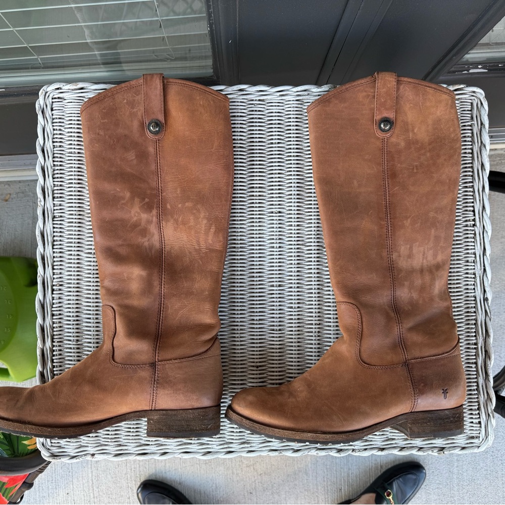 Frye Brown Leather Knee-High Boots